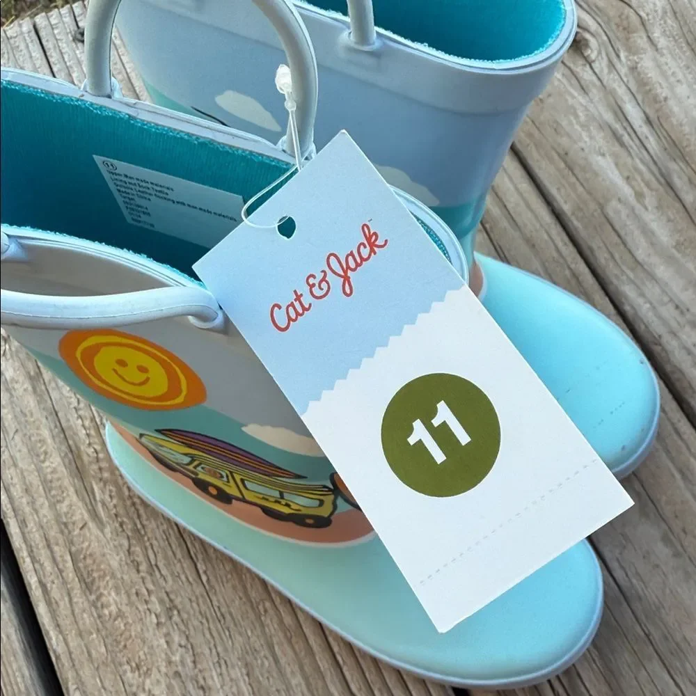 Cat & Jack Toddler Evan Rainboots - New size 11